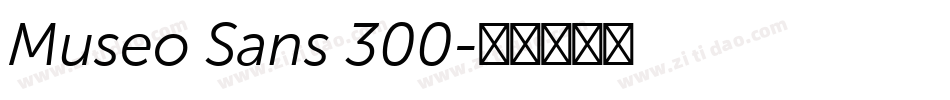 Museo Sans 300字体转换